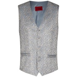 Wilvorst TZIACCO Herren Weste Royal V-Neck Blau Paisley