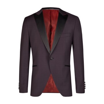 Wilvorst CLASSICs Herren Smokingsakko Spitzfacon Drop8 Aubergine