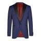 Wilvorst CLASSICs Herren Smokingsakko Spitzfacon Modern-Fit Blau
