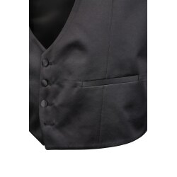 Wilvorst Herren Smokingweste V-Neck Drop8 Schwarz glänzend
