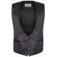 Wilvorst Herren Smokingweste V-Neck Drop8 Schwarz glänzend
