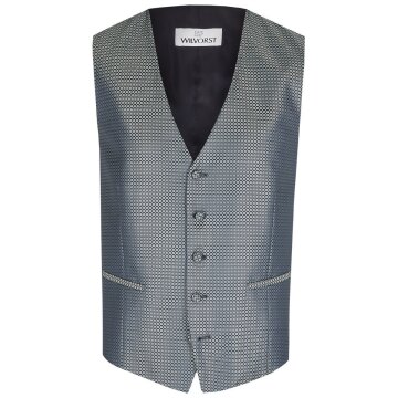 Wilvorst SINCE-1916 Herren Weste V-Neck Drop8 Grün gemustert