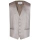Wilvorst SINCE-1916 Herren Weste V-Neck Modern-Fit Braun gemustert