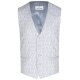 Wilvorst SINCE-1916 Herren Weste V-Neck Drop8 Hellblau gemustert