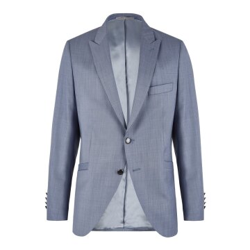Wilvorst SINCE-1916 Herren Sakko Revers Drop8 Blau strukturiert