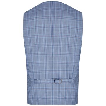 Wilvorst SINCE-1916 Herren Weste Revers Drop8 Blau kariert