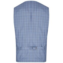 Wilvorst SINCE-1916 Herren Weste Revers Drop8 Blau kariert