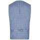 Wilvorst SINCE-1916 Herren Weste Revers Drop8 Blau kariert