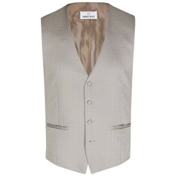 Wilvorst SINCE-1916 Herren Weste V-Neck Drop8 Beige gepunktet 48