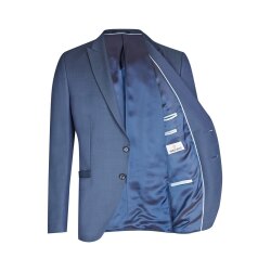 Wilvorst SINCE-1916 Herren Sakko Revers Drop8 Blau strukturiert 98