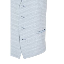 Wilvorst SINCE-1916 Herren Weste V-Neck Drop8 Hellblau gemustert