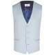 Wilvorst SINCE-1916 Herren Weste V-Neck Drop8 Hellblau gemustert