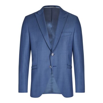 Wilvorst SINCE-1916 Herren Sakko Spitzfacon Drop8 Blau strukturiert