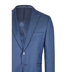 Wilvorst SINCE-1916 Herren Sakko Spitzfacon Drop8 Blau strukturiert