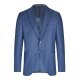 Wilvorst SINCE-1916 Herren Sakko Spitzfacon Drop8 Blau strukturiert