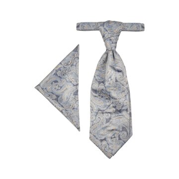Wilvorst SINCE-1916 Herren Plastron Einstecktuch Hellblau Paisley