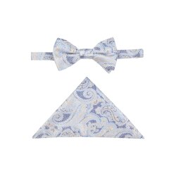 Wilvorst SINCE-1916 Herren Schleife Einstecktuch Hellblau...