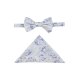 Wilvorst SINCE-1916 Herren Schleife Einstecktuch Hellblau Paisley