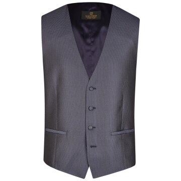 Wilvorst SINCE-1916 Herren Weste V-Neck Slim Dunkelblau strukturiert