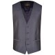 Wilvorst SINCE-1916 Herren Weste V-Neck Slim Dunkelblau strukturiert
