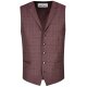 Wilvorst SINCE-1916 Herren Weste Revers Drop8 Bordeaux kariert