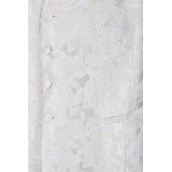 Wilvorst SINCE-1916 Herren Weste V-Neck Modern-Fit Weiß Paisley 106