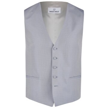 Wilvorst SINCE-1916 Herren Weste V-Neck Modern-Fit Hellblau gepunktet 48