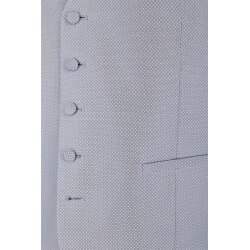 Wilvorst SINCE-1916 Herren Weste V-Neck Modern-Fit Hellblau gepunktet 48