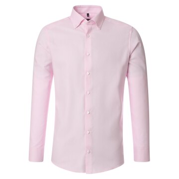 VENTI Herren Businesshemd Langarm Button-Down Modern-Fit Rosa 40