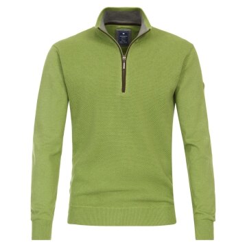REDMOND Casual Herren Strick-Troyer Comfort Baumwolle Hellgrün