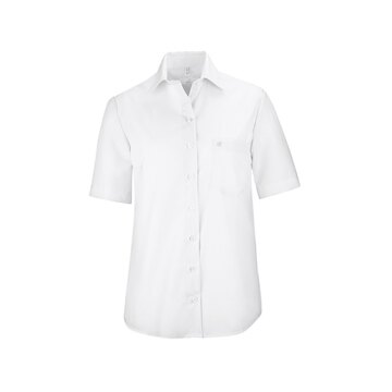 Greiff LEASING Damen Business-Bluse Kurzarm New-Kent Regular Weiß
