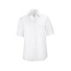 Greiff LEASING Damen Business-Bluse Kurzarm New-Kent Regular Weiß