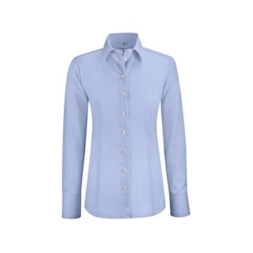 Greiff LEASING Damen Business-Bluse Langarm Kent Regular Hellblau