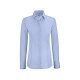 Greiff LEASING Damen Business-Bluse Langarm Kent Regular Hellblau