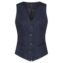 Greiff CASUAL Damen Jerseyweste Regular-Fit Blau Glencheck