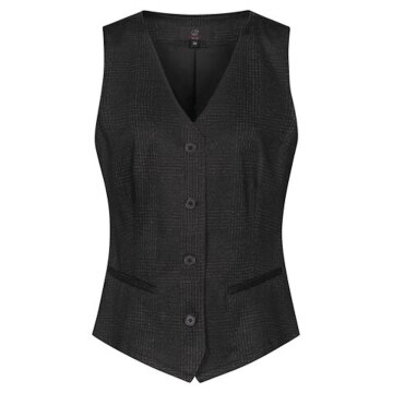 Greiff CASUAL Damen Jerseyweste Regular-Fit Anthrazit Glencheck