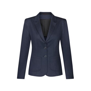 Greiff CASUAL Damen Jersey-Blazer Regular-Fit Blau meliert
