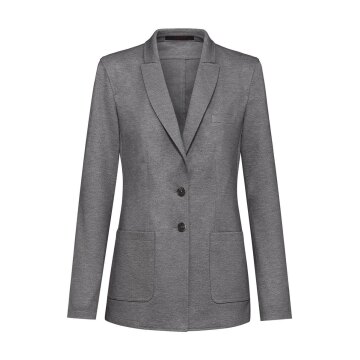Greiff CASUAL Damen Jersey-Longblazer Regular Hellgrau meliert