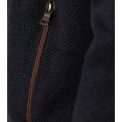 REDMOND Casual Herren Strickjacke Zipper Baumwolle Marine