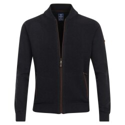 REDMOND Casual Herren Strickjacke Zipper Baumwolle Marine...