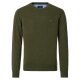 REDMOND Casual Herren Pullover Langarm Rundhals Comfort Olivgrün L