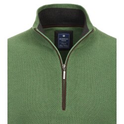 REDMOND Casual Herren Strick-Troyer Comfort Baumwolle Grün
