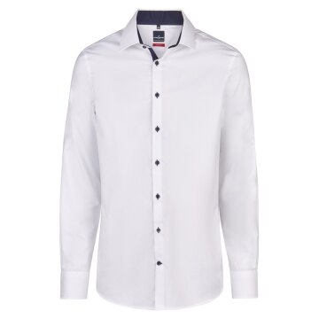 HECHTER Paris ESSENTIALS Herren Hemd Kent Shape-Fit Weiß