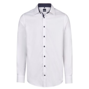 HECHTER Paris ESSENTIALS Herren Hemd Kent Modern-Fit Weiß