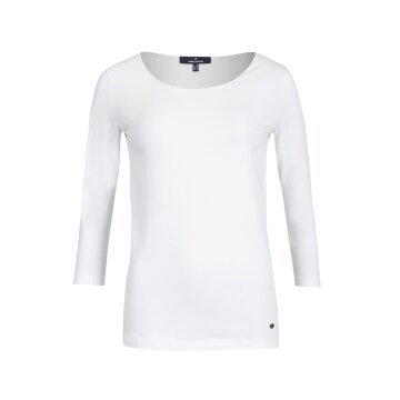 HECHTER Paris ESSENTIALS Damen Shirt 3/4 Rundhals Weiß