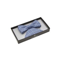 Wilvorst SINCE-1916 Herren Schleife Einstecktuch Blau...