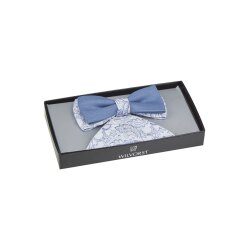 Wilvorst SINCE-1916 Herren Schleife Einstecktuch Hellblau...