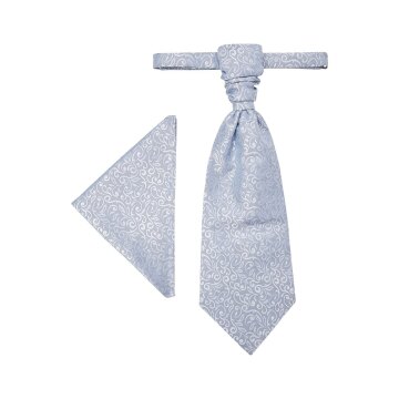 Wilvorst SINCE-1916 Herren Plastron Einstecktuch Hellblau Floral