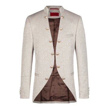 Wilvorst TZIACCO Herren Sakko Royal Stehkragen Beige gemustert 50