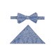 Wilvorst GREEN-WEDDING Herren Schleife Einstecktuch Blau Floral